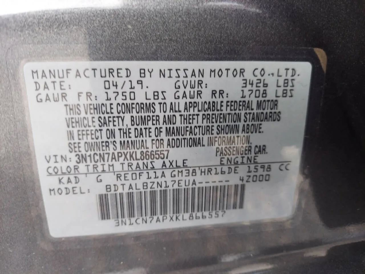 Used 2019 Nissan Versa SV image 18