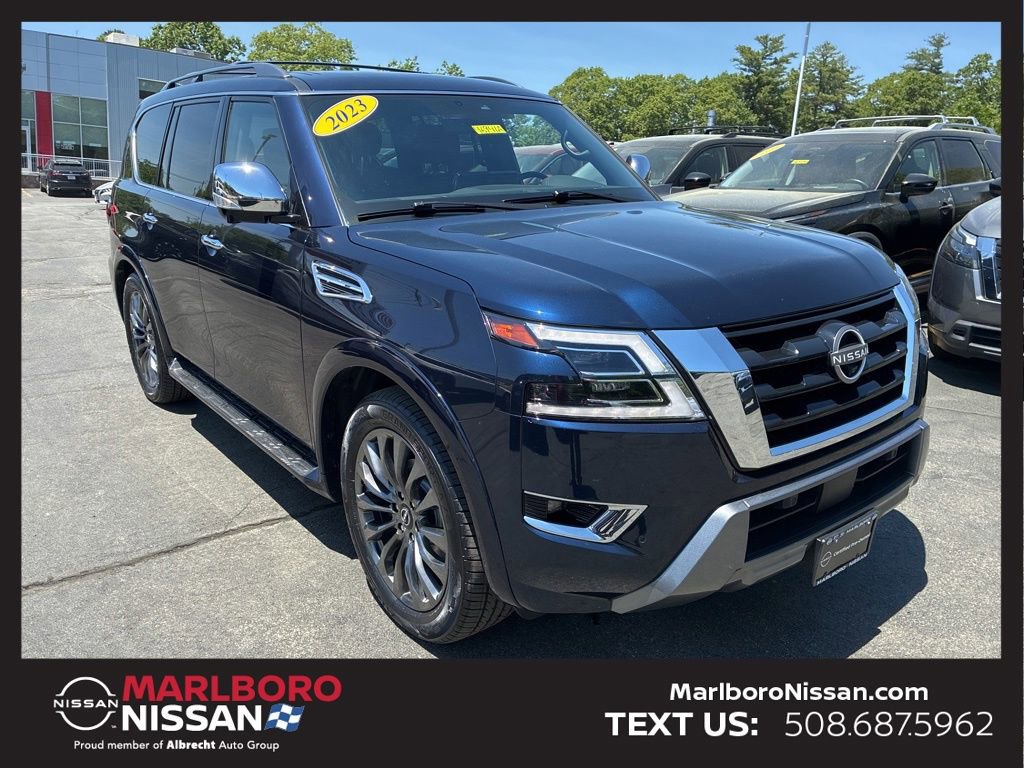 Certified 2023 Nissan Armada Platinum w/ Captain's Chairs Package AWD/4WD image 1