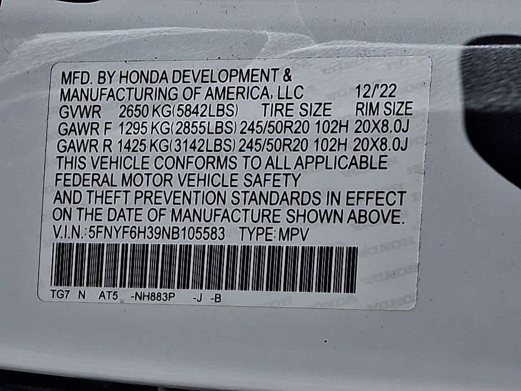 Used 2022 Honda Pilot Sport image 27