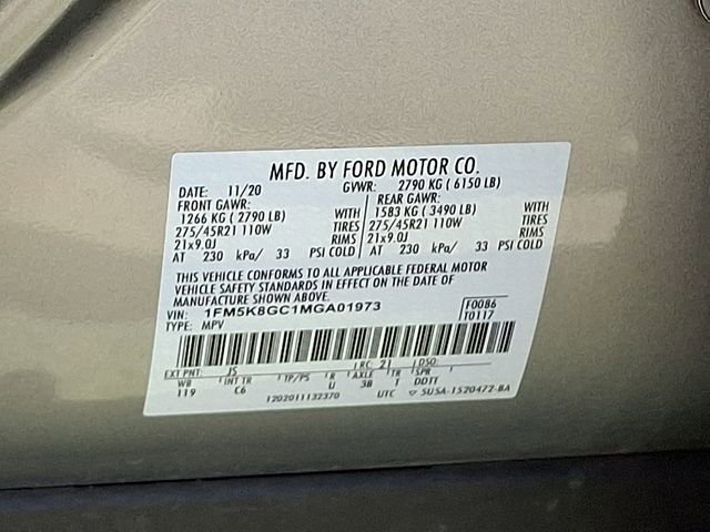 Used 2021 Ford Explorer ST w/ Equipment Group 401A image 35
