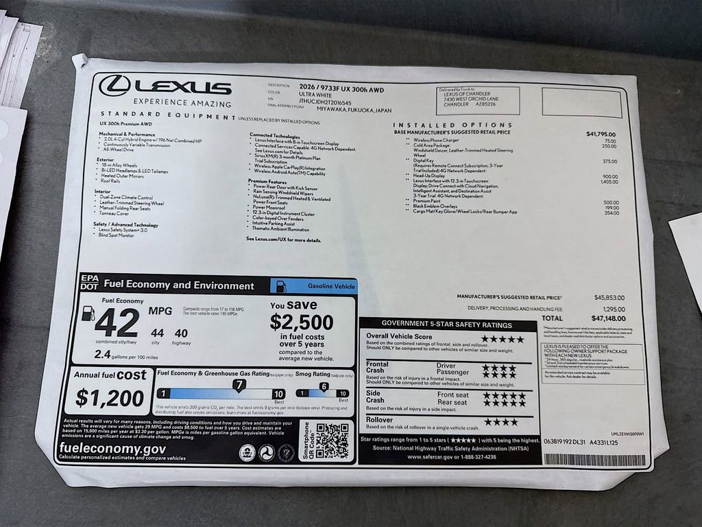 New 2026 Lexus UX 300h AWD image 9