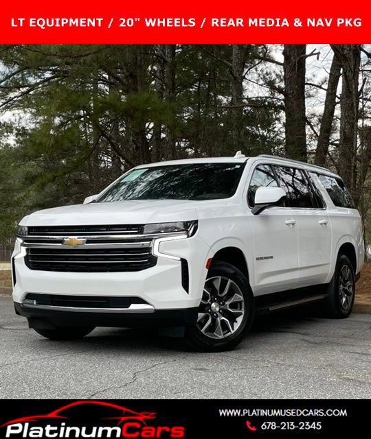 Used 2021 Chevrolet Suburban LT w/ Rear Media and Nav Package