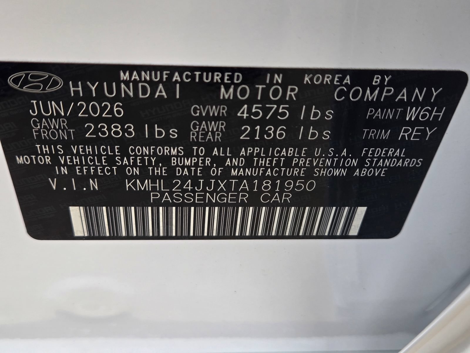 New 2026 Hyundai Sonata Blue FWD image 20