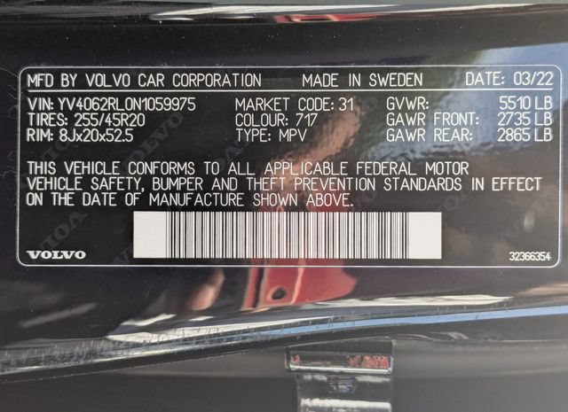 Used 2022 Volvo XC60 B6 Inscription w/ Advanced Package AWD/4WD image 26