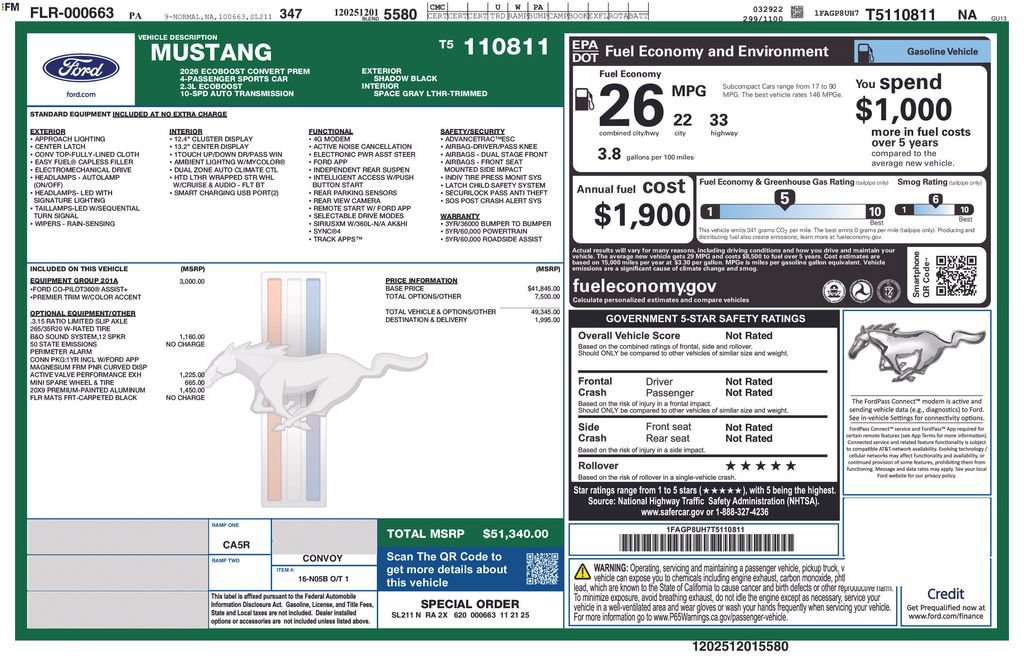 New 2026 Ford Mustang Premium RWD image 35
