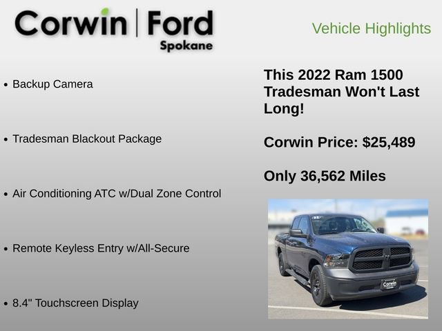 Used 2022 RAM 1500 Tradesman w/ Electronics Group AWD/4WD image 6