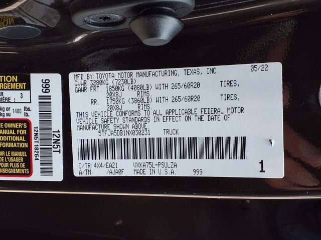 Used 2022 Toyota Tundra Limited AWD/4WD image 10