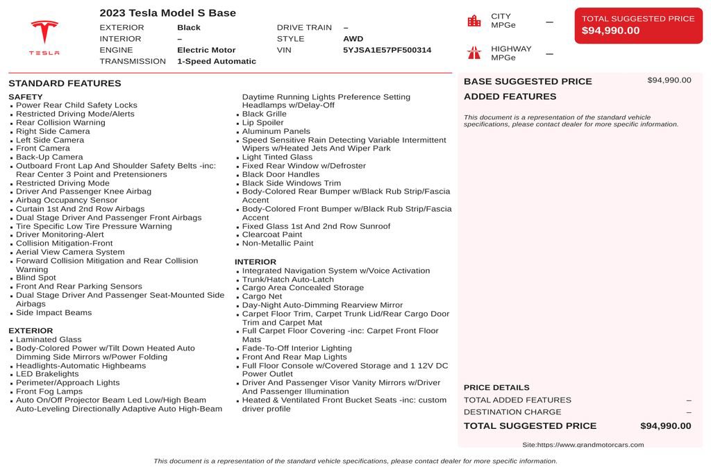Used 2023 Tesla Model S AWD/4WD image 3