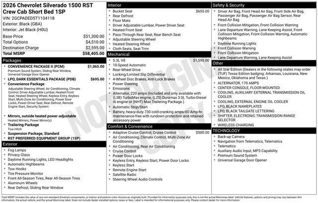 New 2026 Chevrolet Silverado 1500 RST w/ Convenience Package II image 7