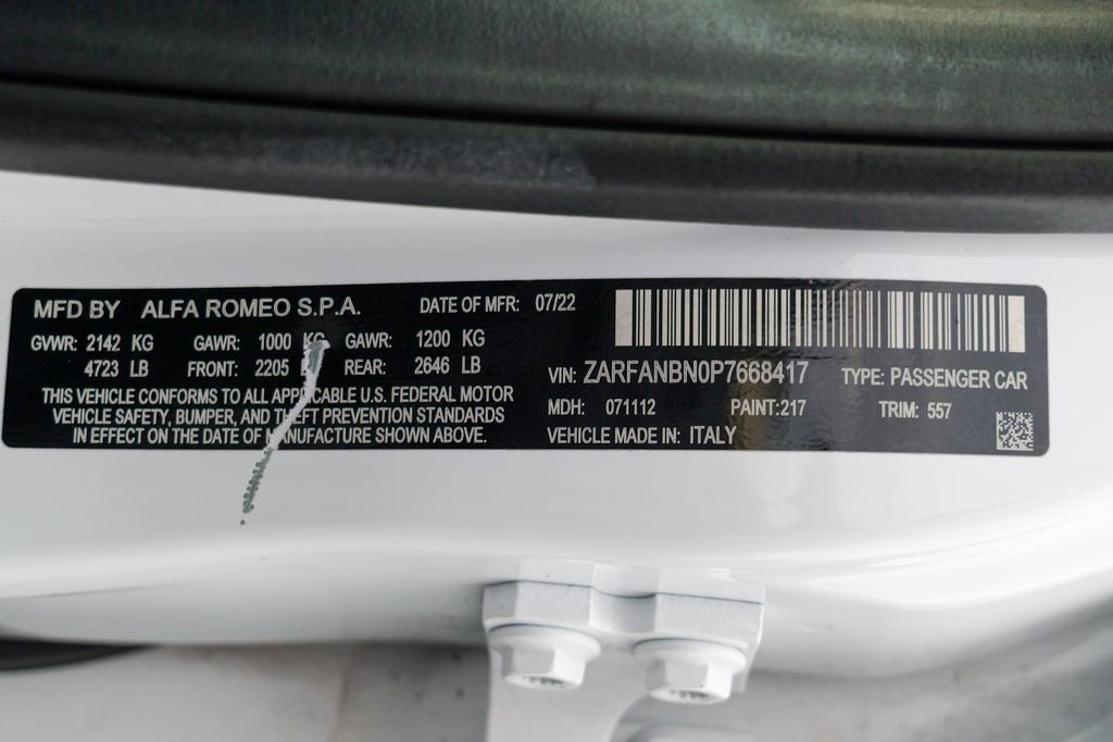 Used 2023 Alfa Romeo Giulia Veloce AWD/4WD image 66