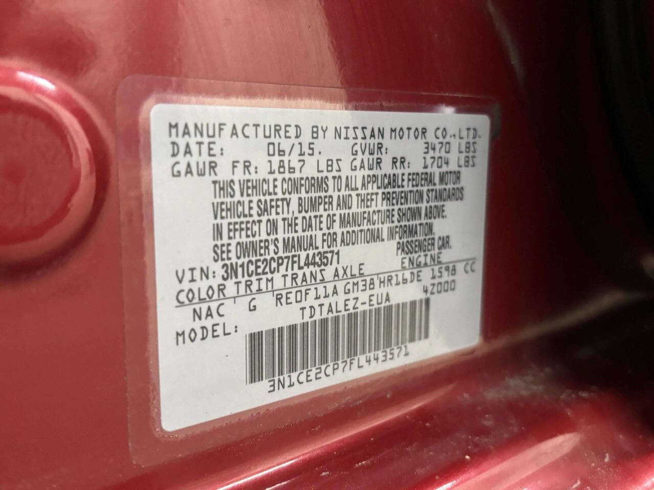 Used 2015 Nissan Versa Note SV image 35