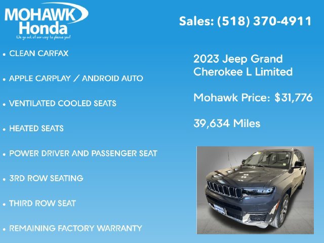 Used 2023 Jeep Grand Cherokee L Limited w/ Luxury Tech Group II AWD/4WD image 14