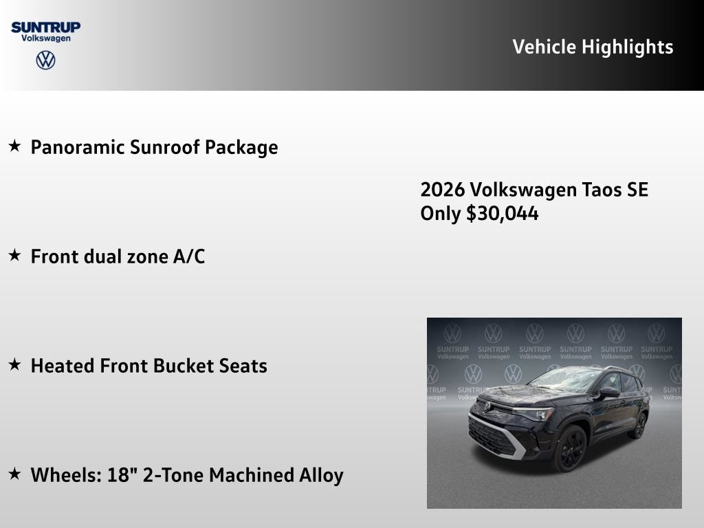 New 2026 Volkswagen Taos SE FWD image 7