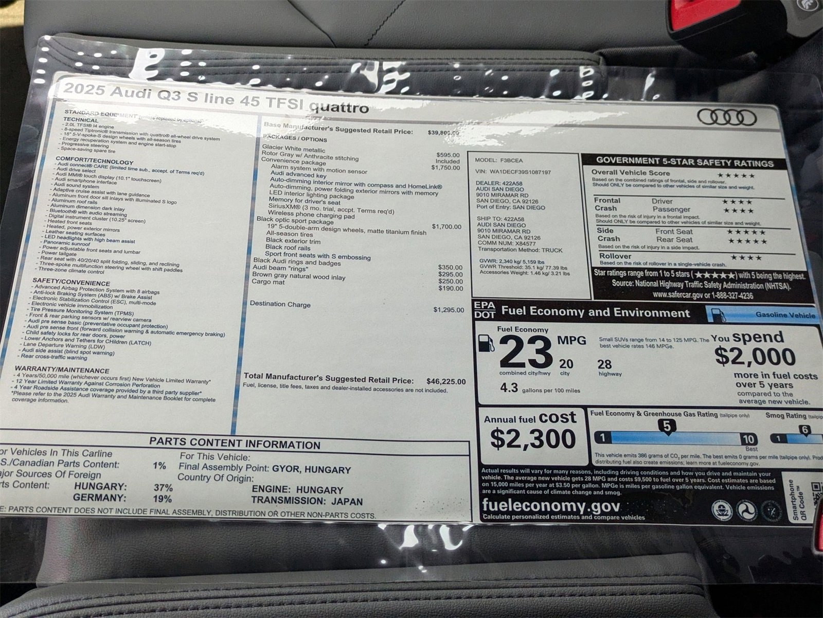 New 2025 Audi Q3 2.0T Premium image 18