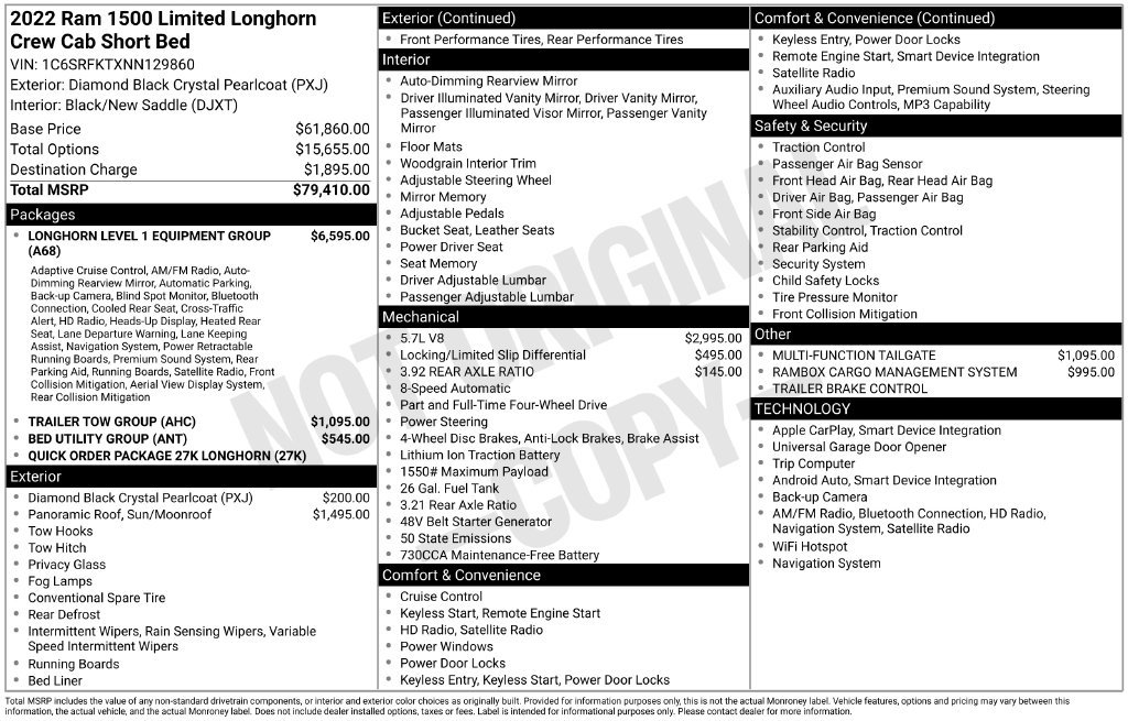 Used 2022 RAM 1500 Limited AWD/4WD image 32