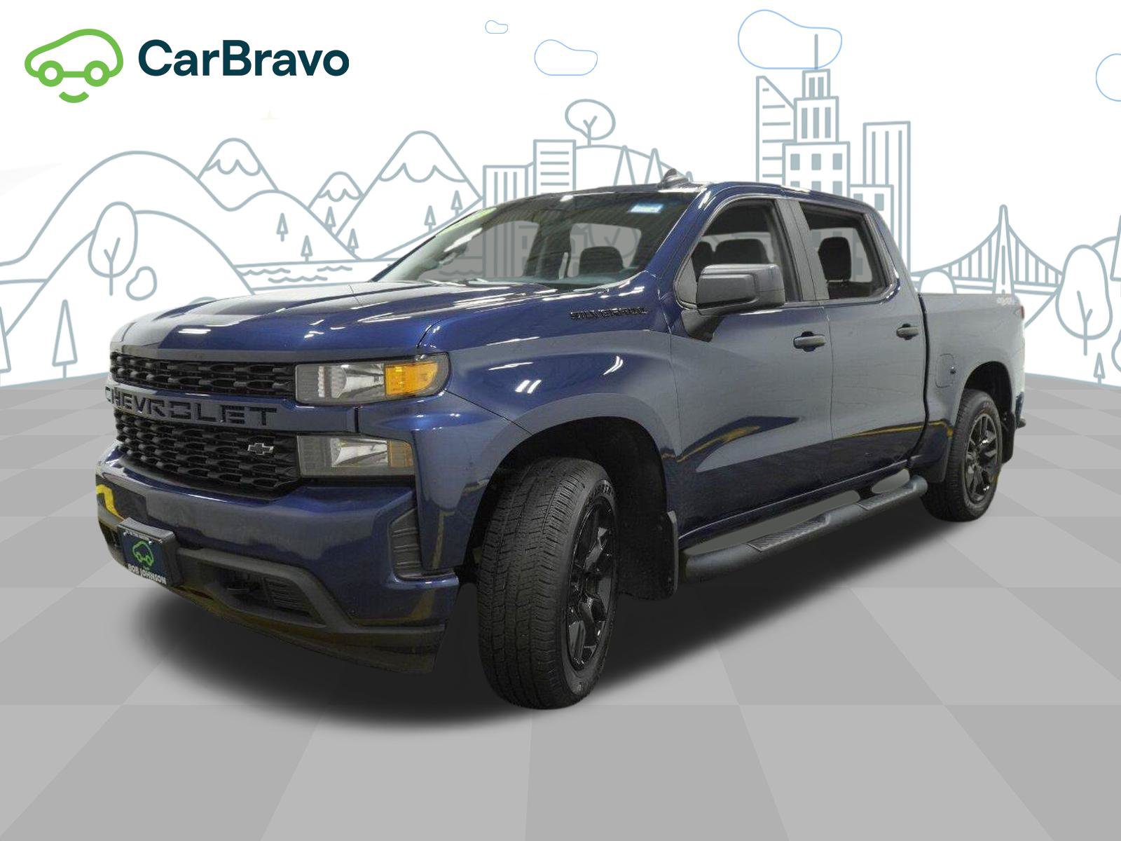 Certified 2021 Chevrolet Silverado 1500 Custom w/ LPO, Dark Essentials Package AWD/4WD image 1