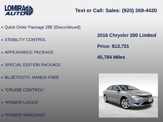 Used 2016 Chrysler 200 Limited FWD image 8