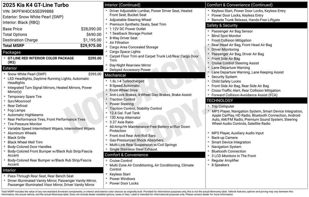 Used 2025 Kia K4 GT-Line Turbo FWD image 31
