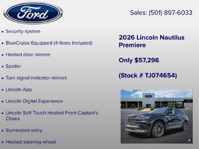 New 2026 Lincoln Nautilus Premier w/ Equipment Group 102A AWD/4WD image 24