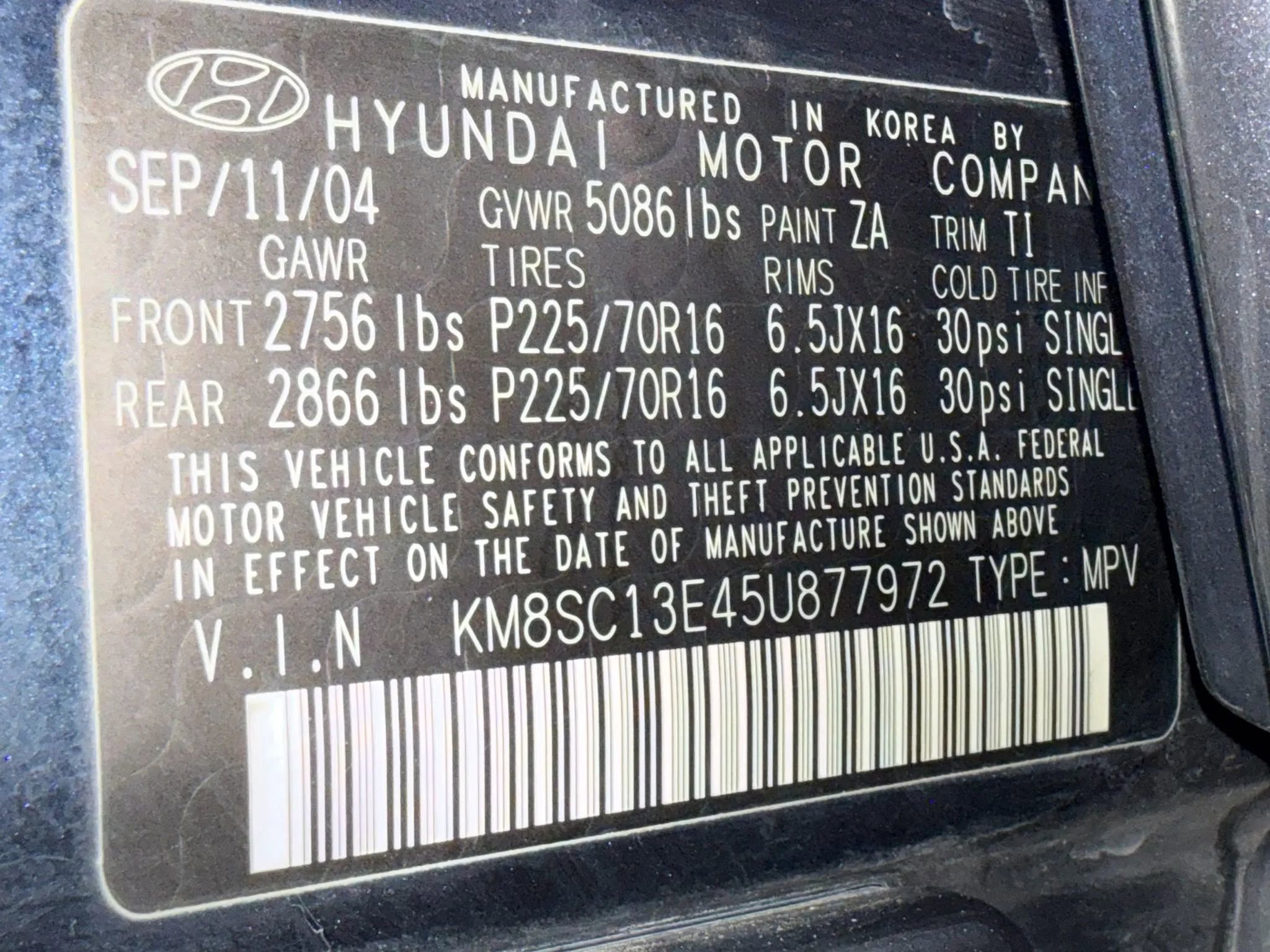 Used 2005 Hyundai Santa Fe GLS image 21