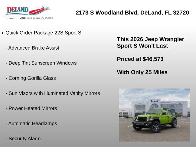 New 2026 Jeep Wrangler Unlimited Sport AWD/4WD image 7