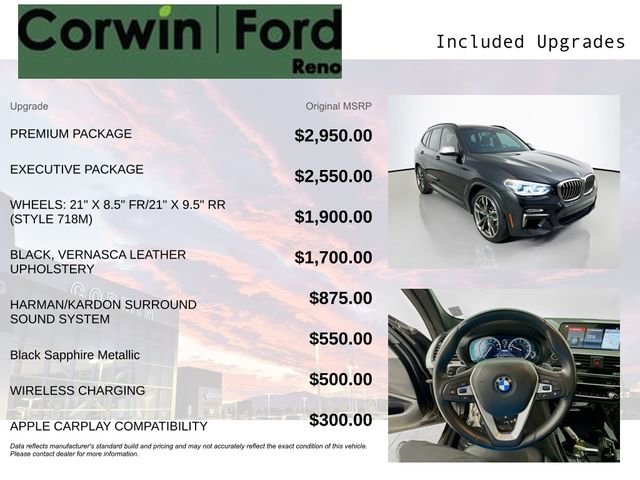 Used 2018 BMW X3 M40i w/ Premium Package image 3