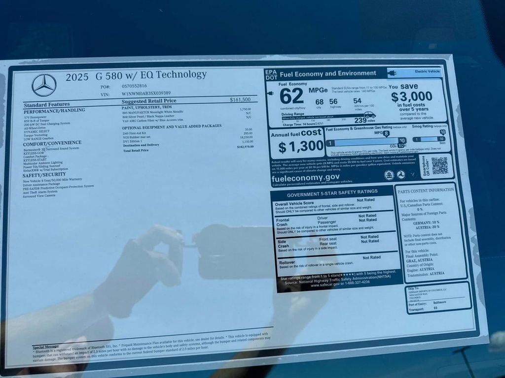 New 2025 Mercedes-Benz G 580 w/ EQ Technology image 8