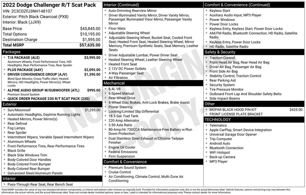 Used 2022 Dodge Challenger R/T Scat Pack w/ T/A Package image 42