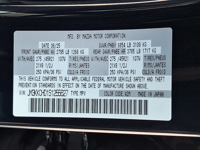 New 2025 MAZDA CX-90 3.3 Turbo w/ Premium Sport Pkg image 22