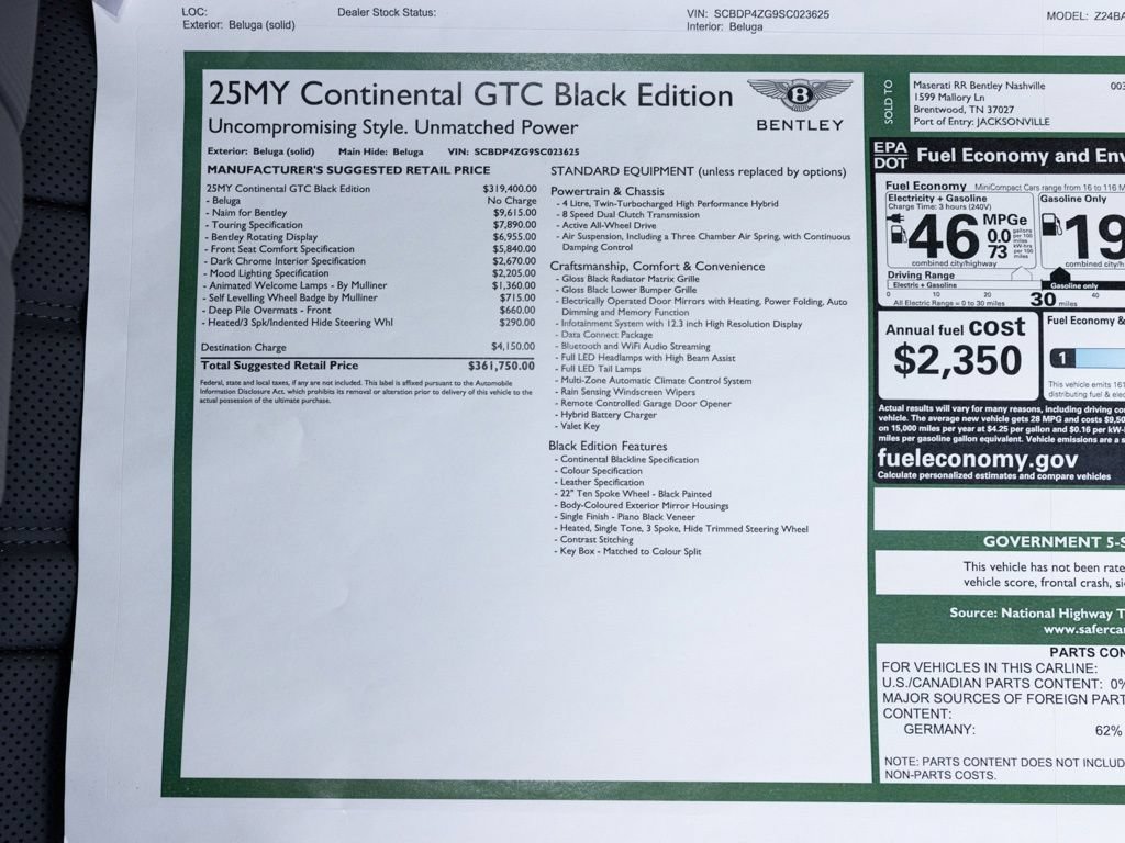 Used 2025 Bentley Continental GTC AWD/4WD image 55