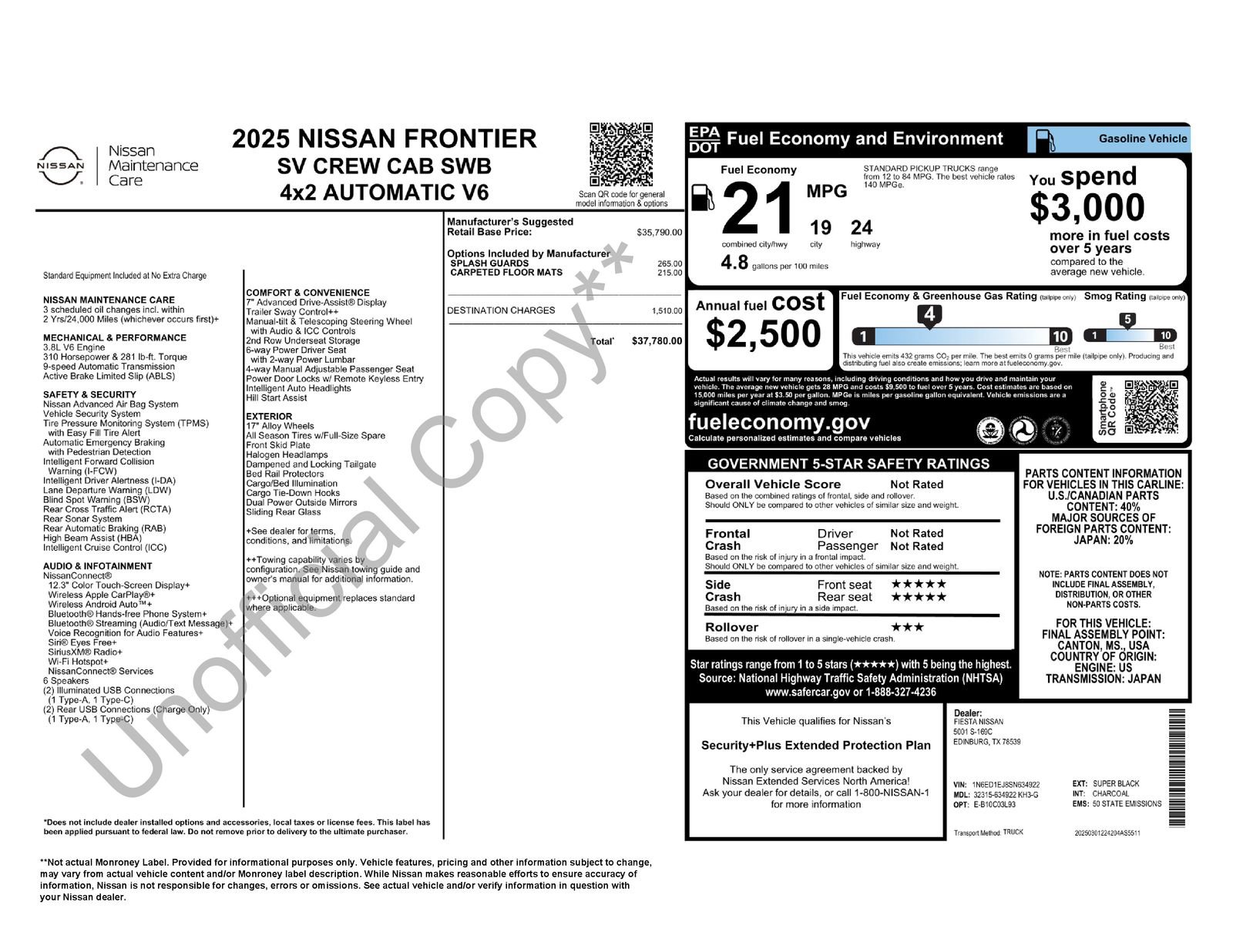 Used 2025 Nissan Frontier SV RWD image 26