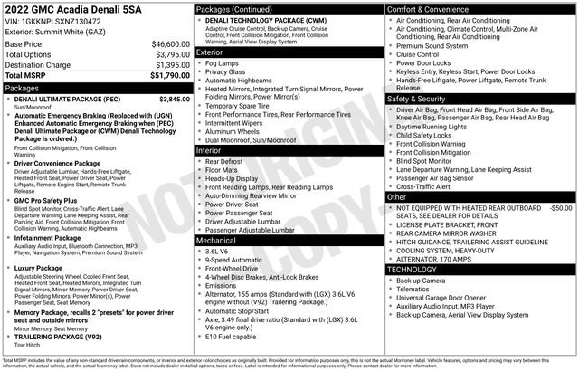 Used 2022 GMC Acadia Denali w/ Denali Ultimate Package image 7