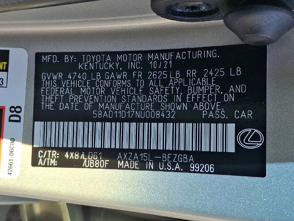 Used 2022 Lexus ES 250 w/ Premium Package AWD/4WD image 31