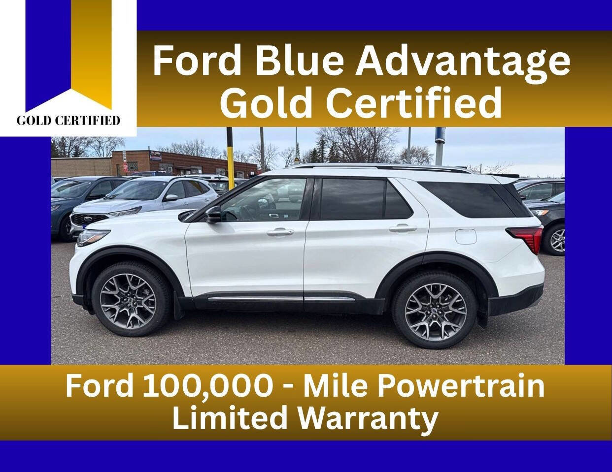 Certified 2025 Ford Explorer Platinum w/ Ultimate Package AWD/4WD image 1