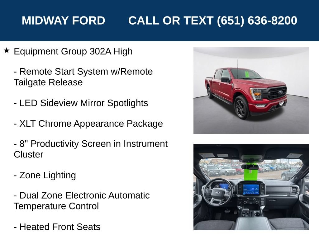 Used 2022 Ford F150 XLT w/ Equipment Group 302A High AWD/4WD image 13