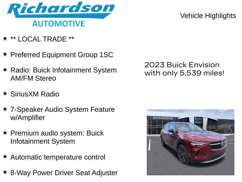Used 2023 Buick Envision Preferred w/ Sport Touring Package AWD/4WD image 11