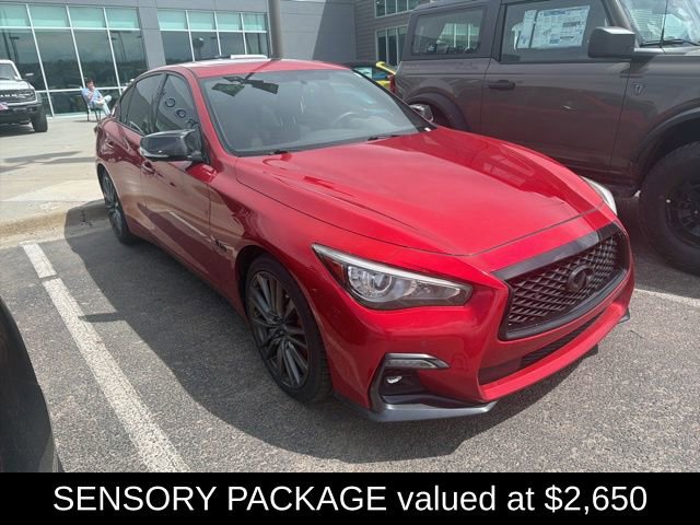 Used 2019 INFINITI Q50 Red Sport 400 w/ Sensory Package AWD/4WD image 3