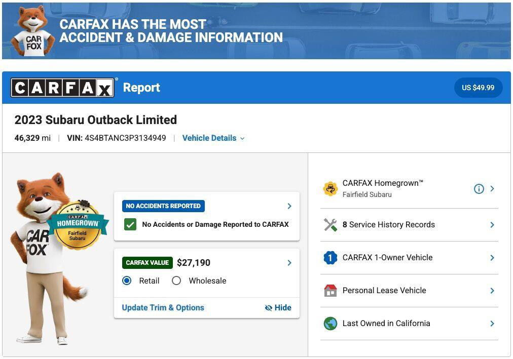 Used 2023 Subaru Outback Limited AWD/4WD image 2