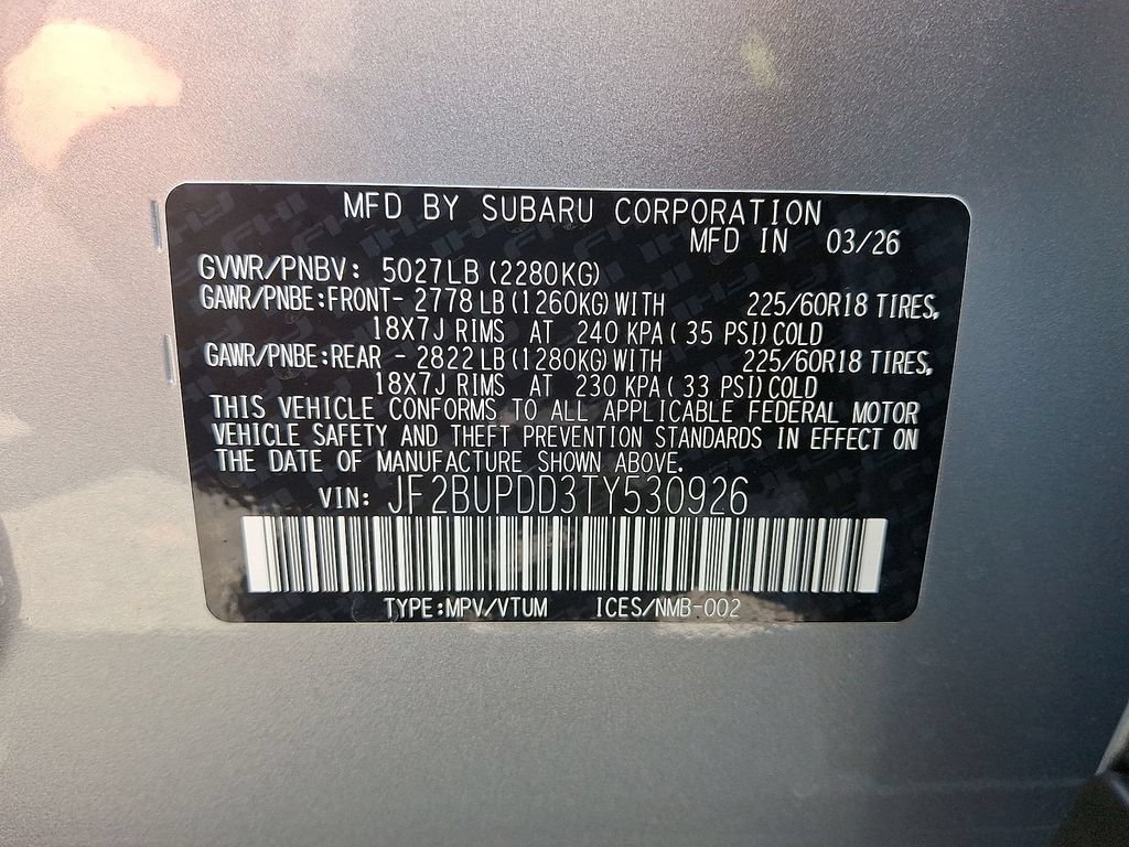 New 2026 Subaru Outback Limited w/ Premium/Limited Package 2 AWD/4WD image 18