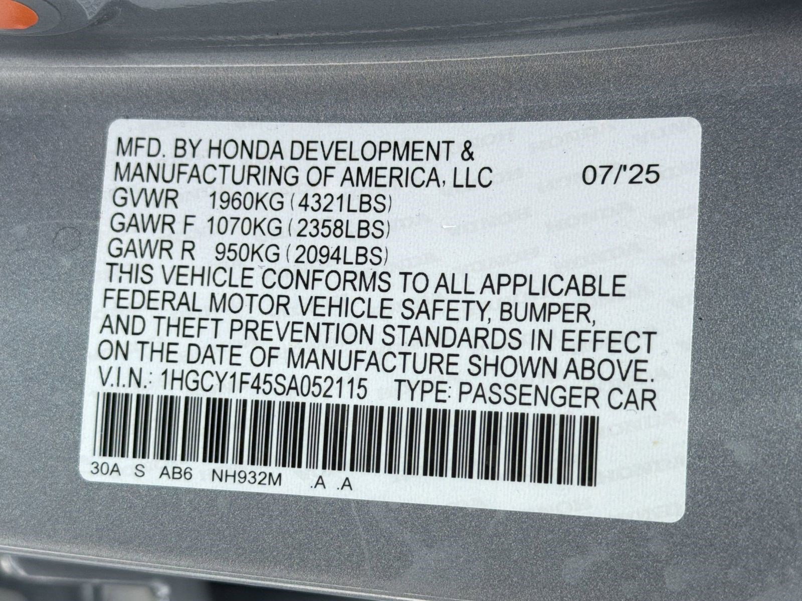 Used 2025 Honda Accord SE image 20