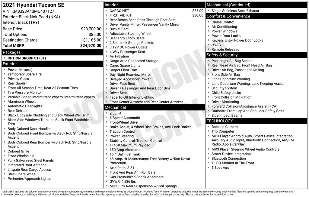 Used 2021 Hyundai Tucson SE FWD image 3