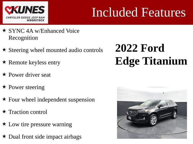Used 2022 Ford Edge Titanium w/ Equipment Group 301A AWD/4WD image 3
