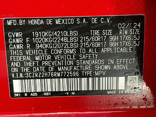 Certified 2024 Honda HR-V EX-L image 33