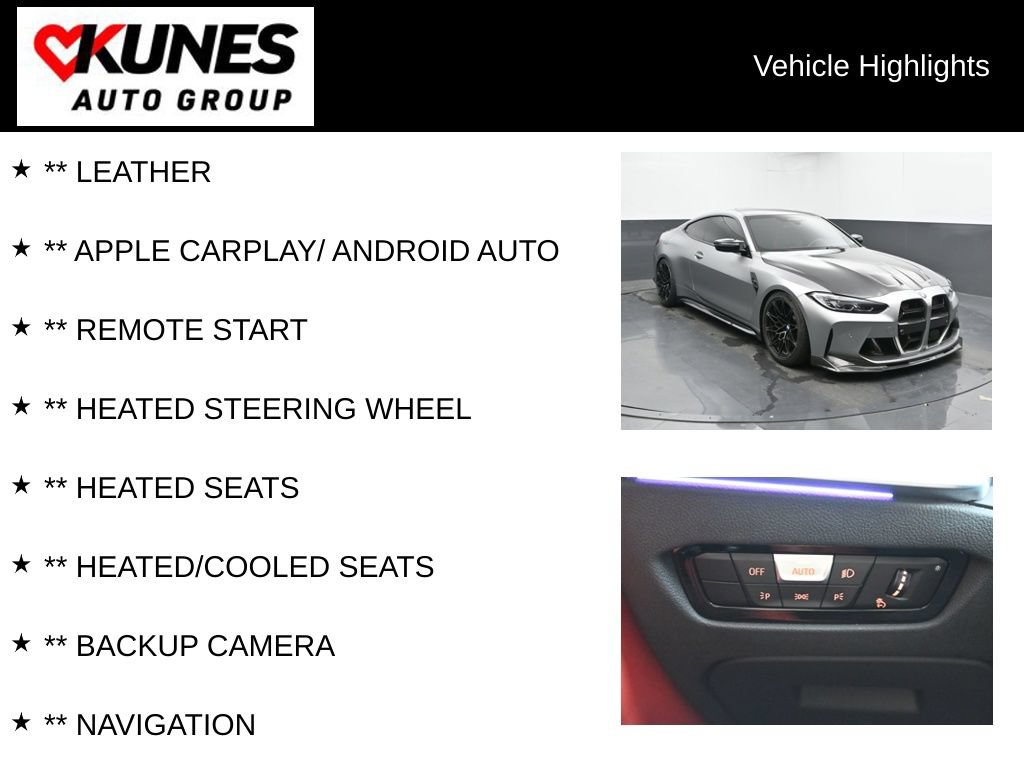 Used 2022 BMW M4 xDrive Competition w/ Executive Package AWD/4WD image 2