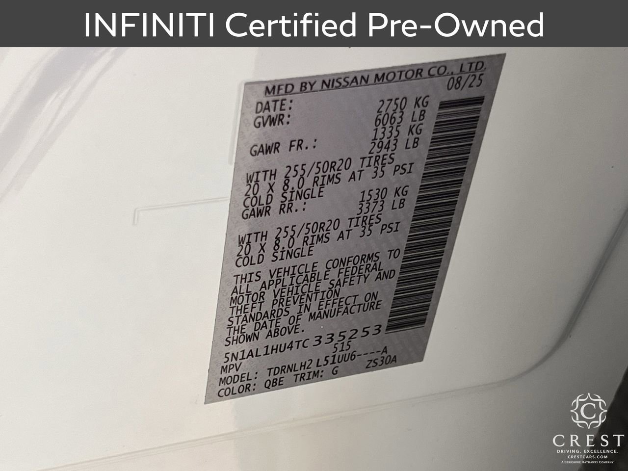 Certified 2026 INFINITI QX60 Autograph w/ Autograph Tech Package image 33