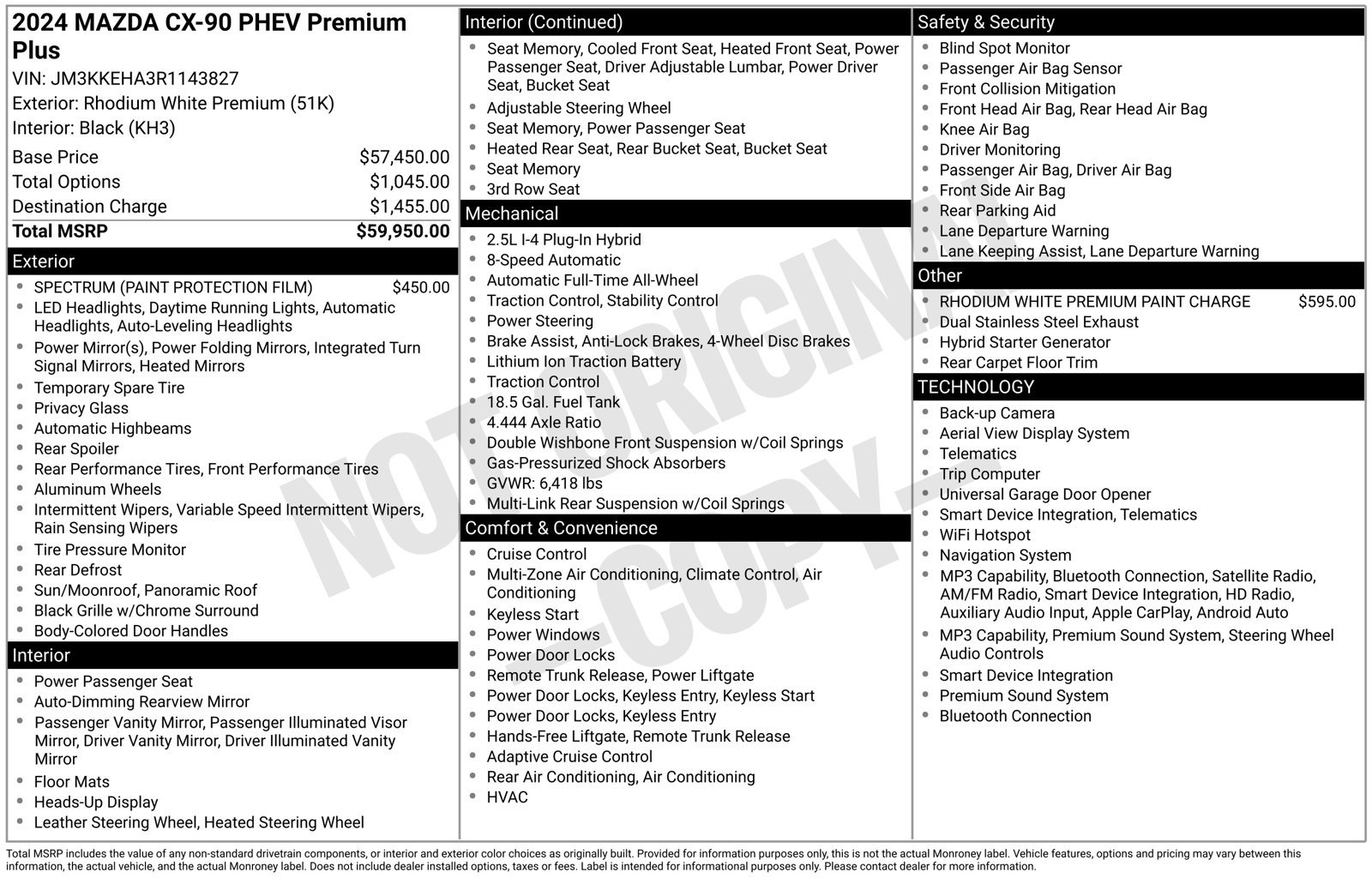 Certified 2024 MAZDA CX-90 Plug-In Hybrid w/ Premium Plus AWD/4WD image 25