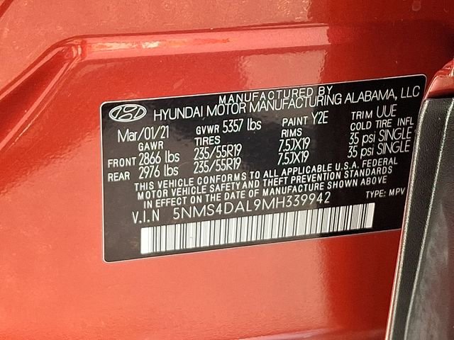 Certified 2021 Hyundai Santa Fe Limited w/ Cargo Package AWD/4WD image 27