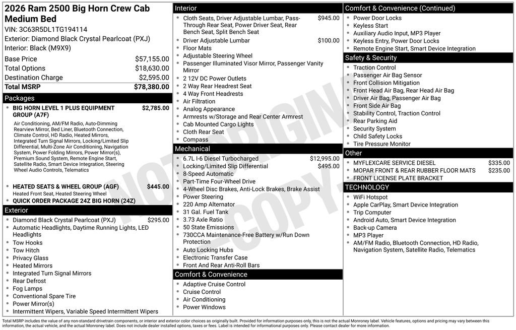 New 2026 RAM 2500 Big Horn AWD/4WD image 6