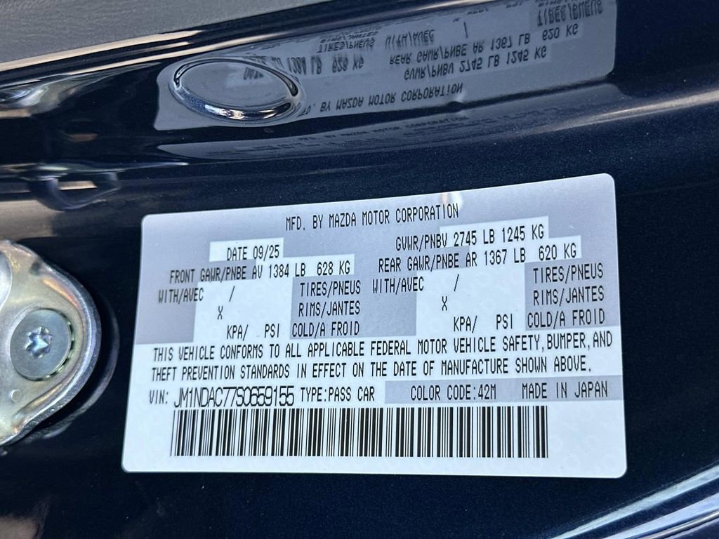 New 2025 MAZDA MX-5 Miata Club w/ Brembo/BBS Recaro Package image 30