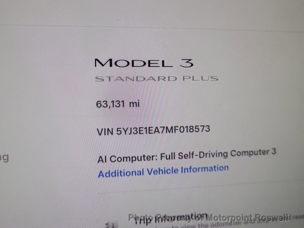 Used 2021 Tesla Model 3 Standard Range Plus RWD image 3